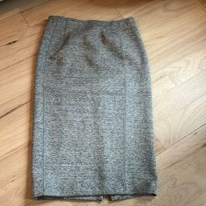 H&M size small stretchy gray pencil skirt w adjustable zipper slit